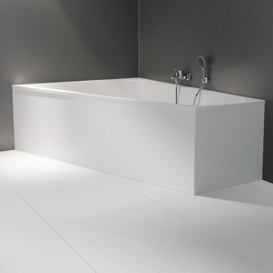 Trapez-Badewanne Acryl, links