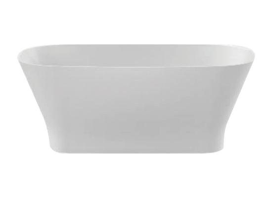 Oval-Badewanne Mineralguss, freistehend