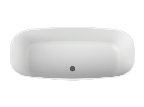 Oval-Badewanne Mineralguss, freistehend