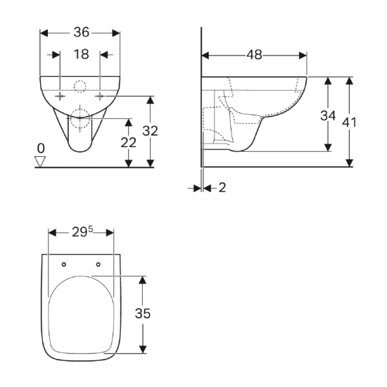 Wand-Tiefspül-WC Kompakt