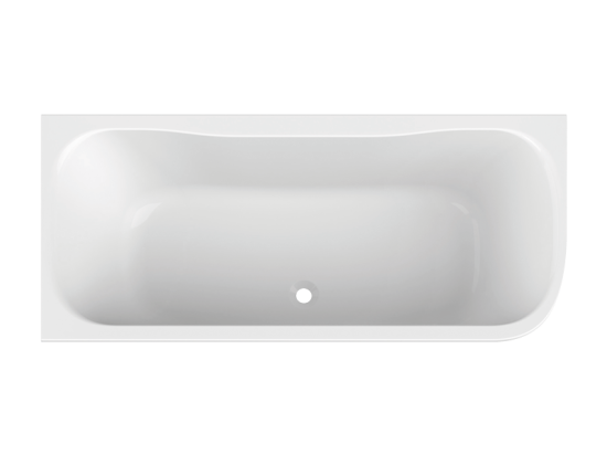 Oval-Badewanne Acryl ohne Schürze, Ecke links