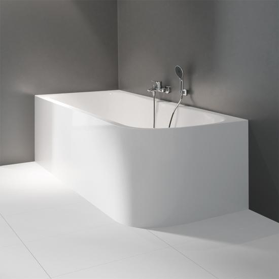 Oval-Badewanne Acryl ohne Schürze, Ecke links