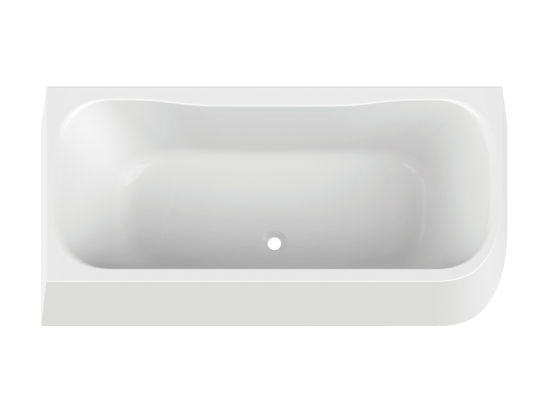 Oval-Badewanne Acryl mit Schürze, Ecke links