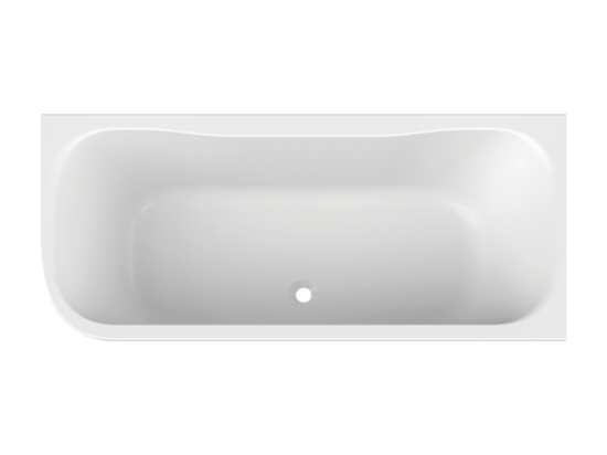 Oval-Badewanne Acryl ohne Schürze, Ecke rechts