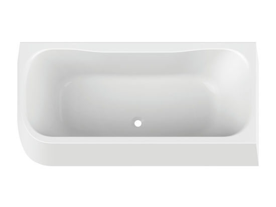 Oval-Badewanne Acryl mit Schürze, Ecke rechts