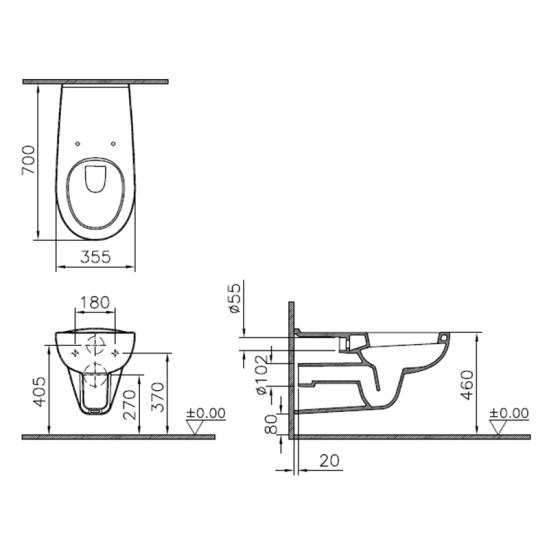 Wand-Tiefspül-WC