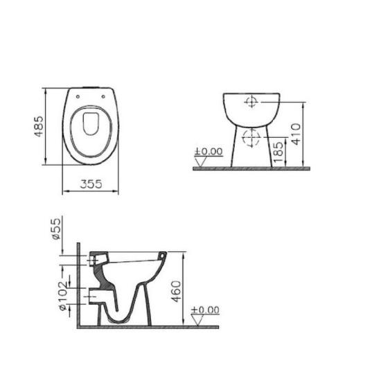 Stand-Tiefspül-WC